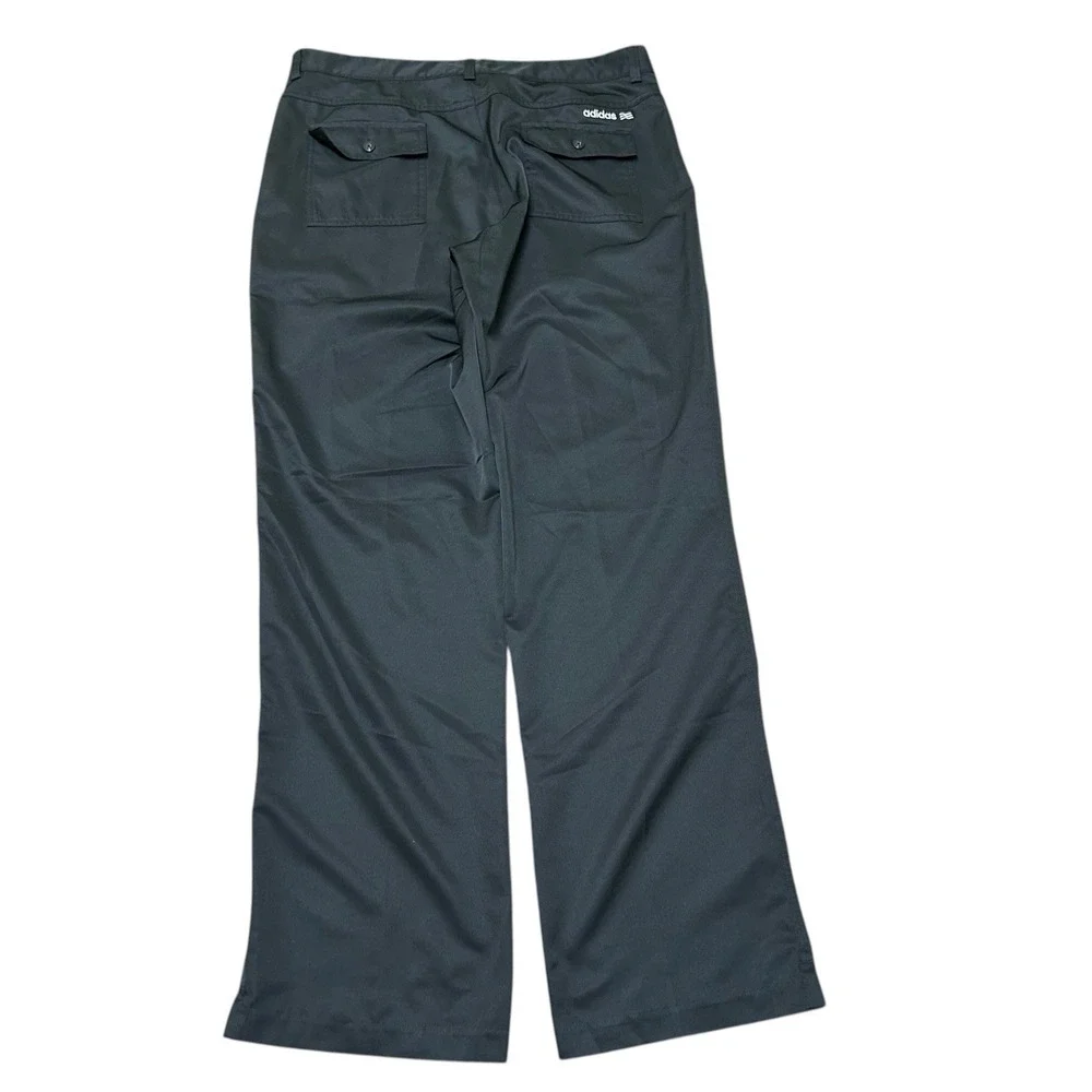 Adidas ClimaLite Golf Pants Mens 34x34 Black Athletic‎ 3 Stripe Back Lightweight